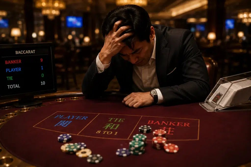 百家樂資金管理與追損風險示意圖