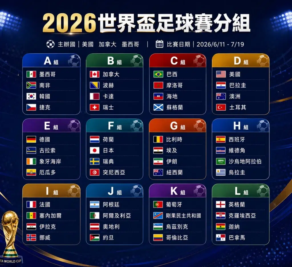 2026世界盃48隊分組與賽制解析 32強淘汰賽制度