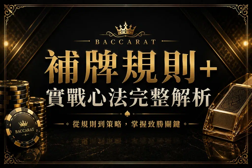 百家樂補牌規則全攻略，說明莊閒補牌條件與實戰心法