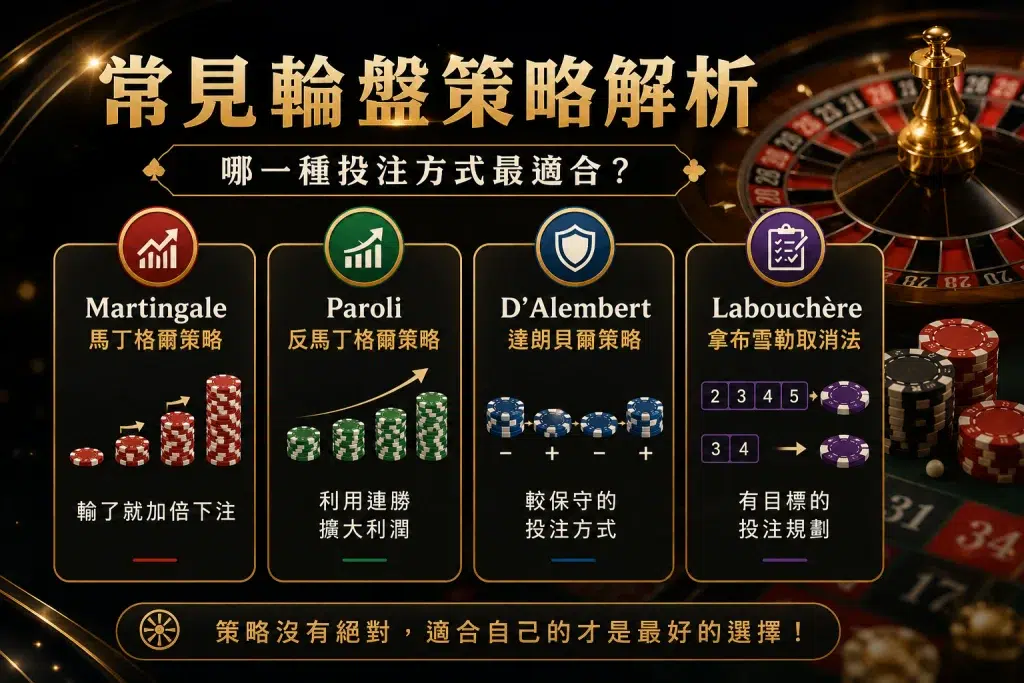 常見輪盤策略與投注方式解析