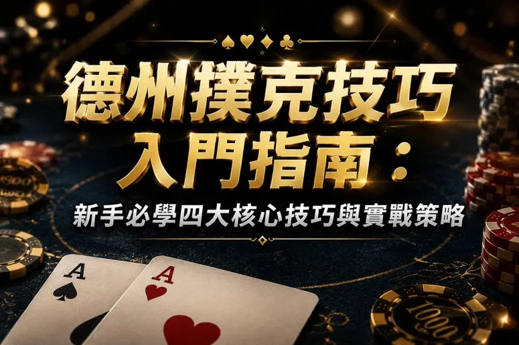 德州撲克技巧入門指南:新手必學核心策略