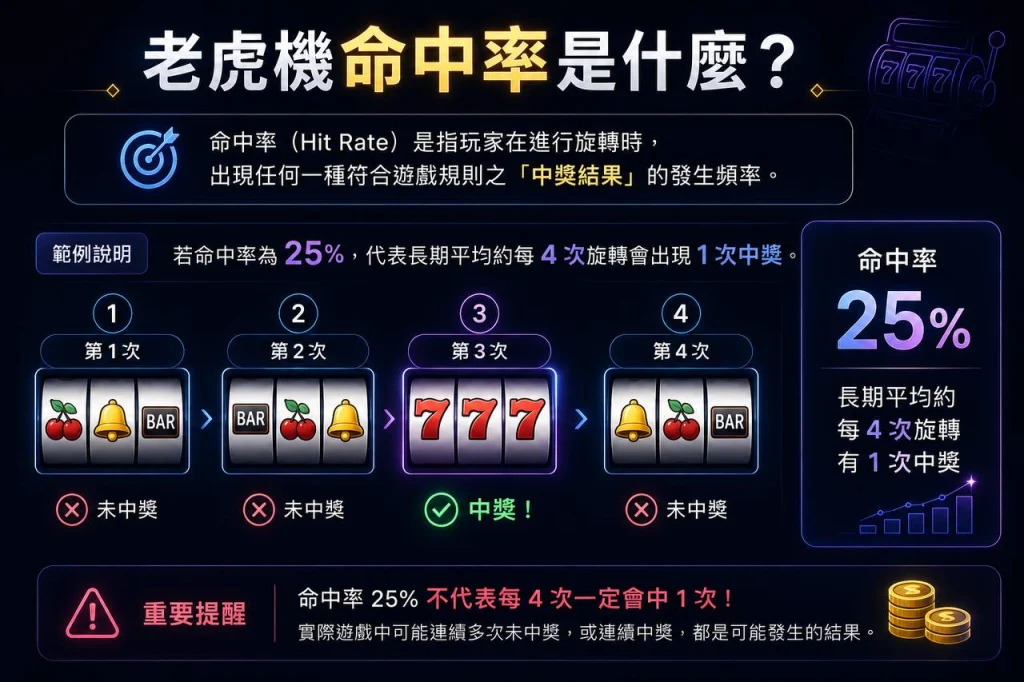 老虎機命中率與中獎頻率說明