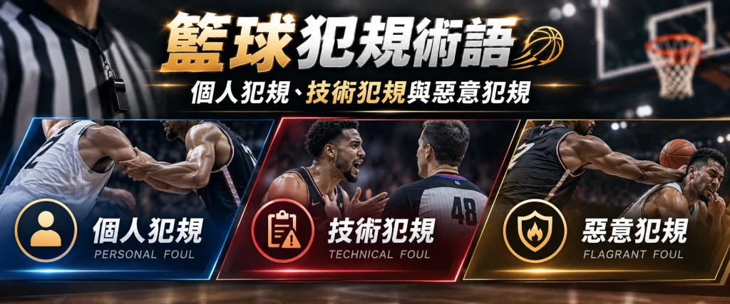 籃球犯規術語個人犯規與技術犯規畫面