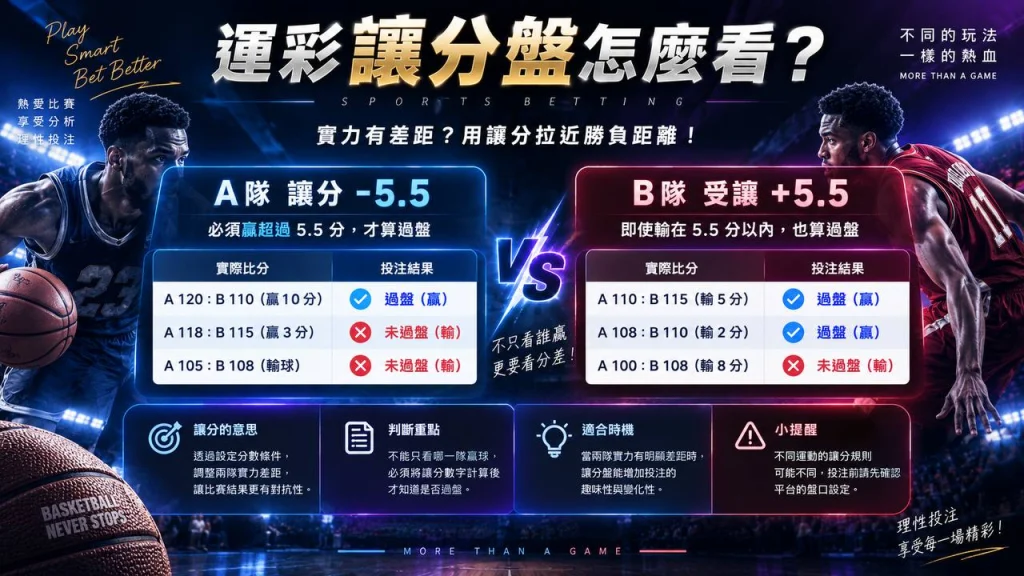 運彩讓分機制與賽事圖解